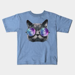 Cat Eye Galaxy Kids T-Shirt